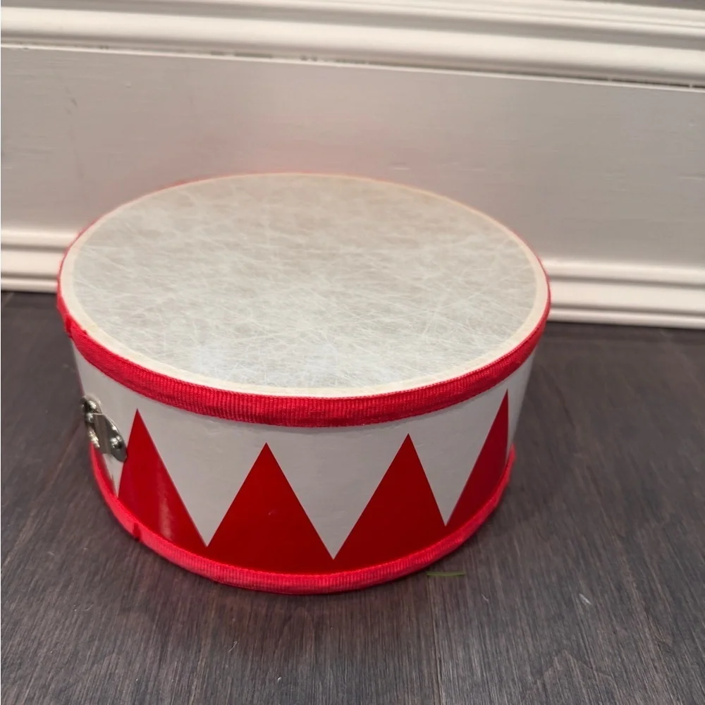 Red and White Decorative Lightweight Drum for Babies Toddlers Kids